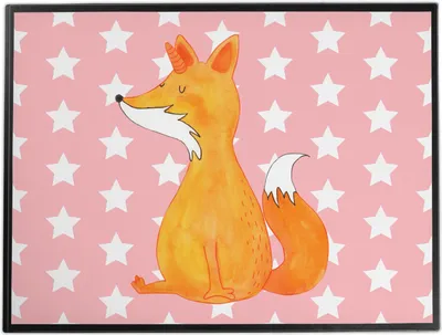 Produktbild von Mr. & Mrs. Panda Tischunterlage Einhorn Wunsch - Rot Pastell - Geschenk, Füchse, tischpad, schreibtischunterlage, schreibtischunterlagen, Unicorns, Einhörner, Unicorn