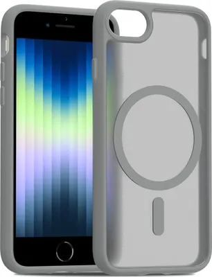 Obrázek produktu pro Magnetické pouzdro pro iPhone 7 / 8 / SE 2020 / SE 2022, kompatibilní s MagSafe, matná průsvitná zadní strana, odolné proti nárazům Šedá