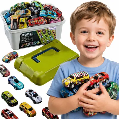 Produktbild von Woopie Rennwagen-Set Autos in einer Box 50-tlg