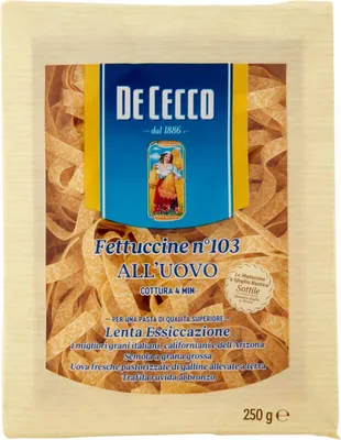 Produktbild von De Cecco Fettuccine mit Ei, No.103, 3 kg, 12 x 250g