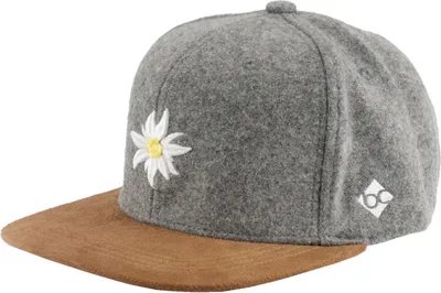Produktbild von BAVARIAN CAPS Cap Edelweiss grau mit Wildleder