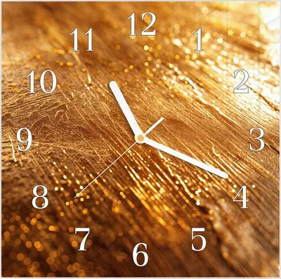 Produktbild von Wanduhr aus Glas mit Motiv Goldene Textur- 30 x 30 cm - inkl. Aufhängesystem