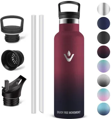 Productafbeelding van RVS Thermosfles 750 ml met Rietje en BPA Vrij