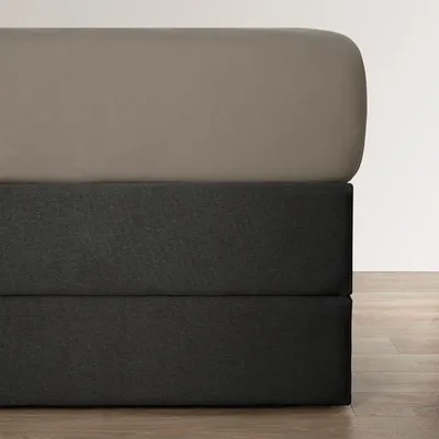 Produktbild von Bettwaren-Shop Jersey-Elasthan Boxspring Spannbettlaken Multi-Stretch für hohe Matratzen 140x200 - 160x220 cm kiesel