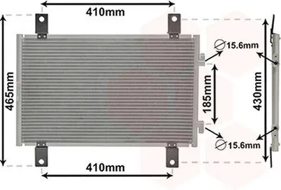 Produktbild von VAN WEZEL 17005302 Kondensator Klimaanlage Klimakondensator für FIAT DUCATO Kasten (244)