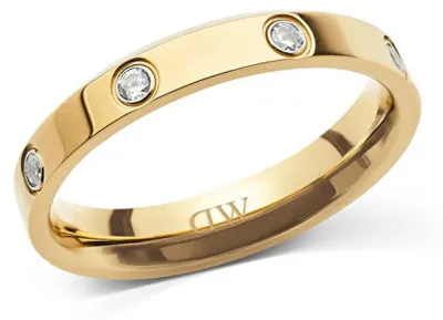 Image de Bague originale plaquée or avec zircone cubique Classic Lumine DW0040171 - Circonférence : 56 mm
