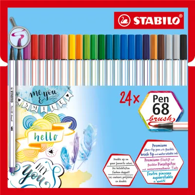 Produktbild von STABILO Premium-Filzstift mit Pinselspitze für variable Strichstärken - Pen 68 brush -…