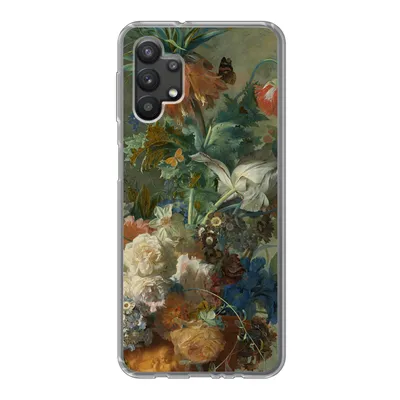 Produktbild von MuchoWow® Handyhülle Schutzhülle Hülle für Samsung Galaxy A32 5G Stilleben mit Blumen - Gemälde von Jan van Huysum Silikon Softcase Handy Hülle - Softcase