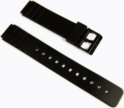 Produktbild von Casio Uhrenarmband 16mm | Resin schwarz | MQ-24 MQ-58 MQ-104 71604416