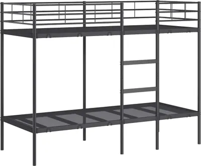 Obrázek produktu pro vidaXL Patrová postel bez matrace černá 80x200 cm ocelová