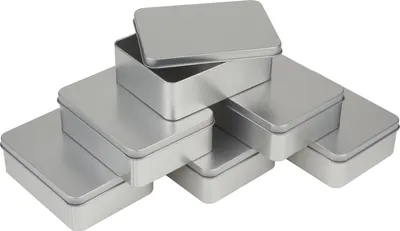 Produktbild von VBS Metalldose "Rechteckig", 6 Stück