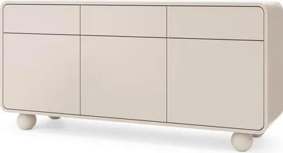 Produktbild von FURNLUX Anrichte Albion Beige 160cm / Hauptfarbe: Beige / Abmessungen: 160 x 75 x 39 cm