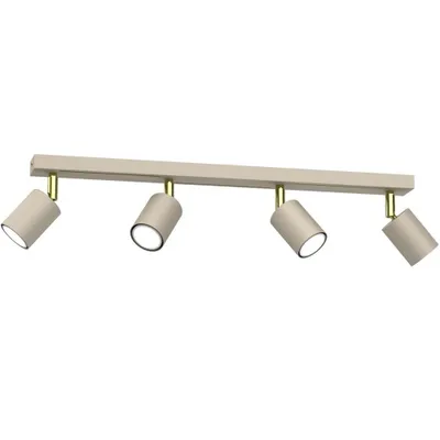 Zdjęcie produktu dla Lampa sufitowa Striper kremowo-złoty połysk 4xGU10x8W metal wym:14,5x60x5,5cm IP20 Luminex