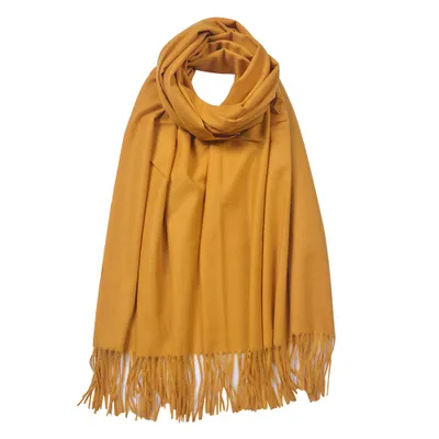 Produktbild von Clayre & Eef Winterschal Damen 68x175 cm Gelb Synthetisch