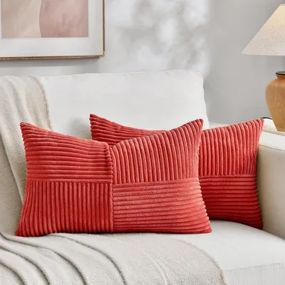 Produktbild von Kissenbezüge Kordsamt Rot 40x60 cm 2er Set