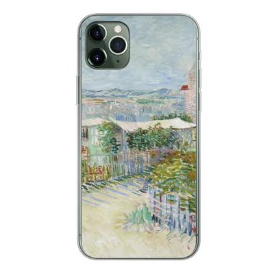 Produktbild von MuchoWow® Handyhülle Schutzhülle Hülle für iPhone 11 Pro Max Montmartre: hinter der Mühle von Galette - Vincent van Gogh Silikon Softcase Handy Hülle - Schutz