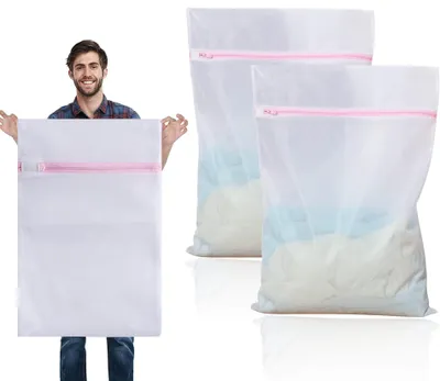 Obrázok produktu pre 2 kusy veľkých vreciek na prádlo, 60 x 90 cm, vrecia na prádlo XXL, sievka do práčky