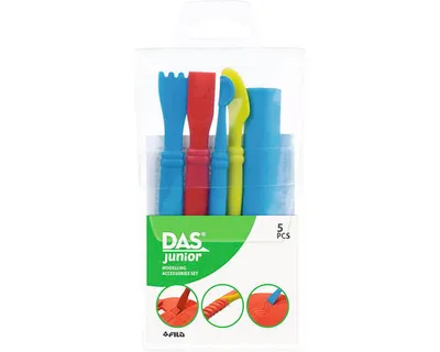 Zdjęcie produktu dla DAS - szpatułki do modelowania, blister z 5 sztukami w różnych kolorach