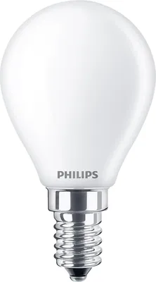 Produktbild von Philips Filament-Lampe, Tropfenform, matt 40W P45 E14, 2,3 W, 40 W, E14, 485 lm, 50000 h