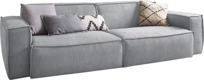 Produktbild von KAWOLA Sofa SAMU 3-Sitzer Stoff hellgrau