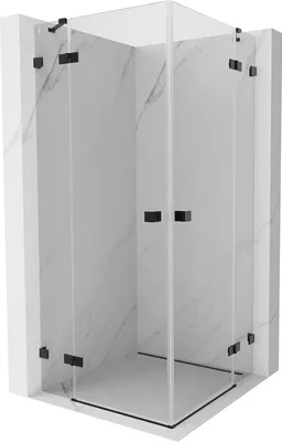 Produktbild von Mexen Lunar Duo Duschkabine Schwenkbar 85 x 85 cm, transparent, schwarz - 834-085L-085P-70-00