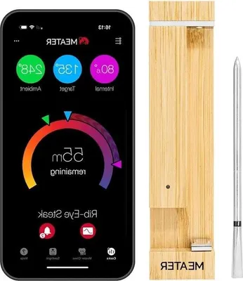 Image de Thermomètre à viande intelligent, résistant à la chaleur, étanche, avec technologie multi-capteurs, pour la cuisine et le barbecue, jusqu'à 550 °C