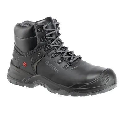 Produktbild von BAAK Big Boss Stiefel S3 S 213083 Glattleder, Weite 12, Gr. 45, Schutzstufe:S3, Größe:45, Farbe:schwarz, Weite:12