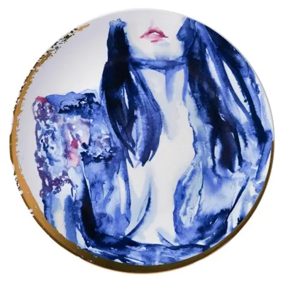 Immagine prodotto di Heinen Delfts Blauw – Piatto da parete, Victoria Verbaan, motivo "Cleavage"