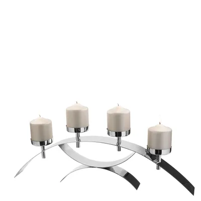 Productafbeelding van Fink DIVINA, wandlamp, 4 lichtpunten, roestvrij staal, verchroomd, glad, zilverkleurig, lengte 7 cm, breedte 66 cm, hoogte 22 cm, artikelnummer 145000