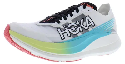 Productafbeelding van Hoka Rocket X 2 hardloopschoen, uniseks, kleur: Yuzu / Cielo Blue, maat: 38 2/3