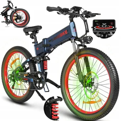 Productafbeelding van Samebike LO26 PLUS, opvouwbare elektrische mountainbike, e-mountainbike, elektrische vouwfiets, trekking e-bike - 48V 15Ah accu, bereik van 120 km, hydraulische remmen
