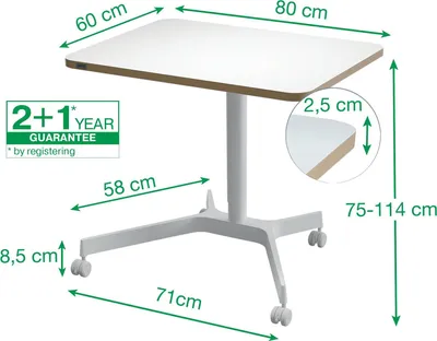 Produktbild von Esselte Leitz Ergo Small - Sitz-/ Stehtisch - mobil