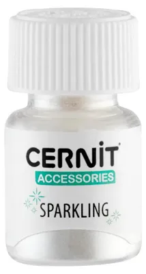 Obrázek produktu pro Cernit Sparkling Colored Powder Polymerová hmota Metallic Silver 5 g