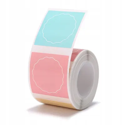 Zdjęcie produktu dla .NIIMBOT Etykiety Naklejki Okrągłe 34mm KOLOROWE Seria B 200szt B21/B1/B3S