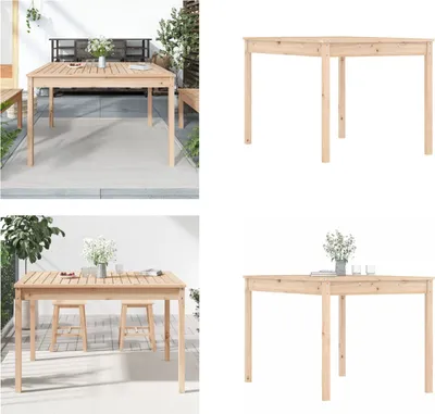 Zdjęcie produktu dla vidaXL Stół ogrodowy 121x82,5x76 cm z litego drewna sosnowego - Stół ogrodowy - Stoły ogrodowe - Stół na zewnątrz - Stół na patio