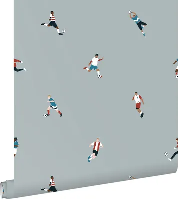 Zdjęcie produktu dla ESTAhome Tapeta piłkarze jasnoniebieskim 50 x 900 cm