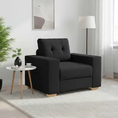 Produktbild von Schwarzer Sessel aus Stoff, 100x78x80 cm