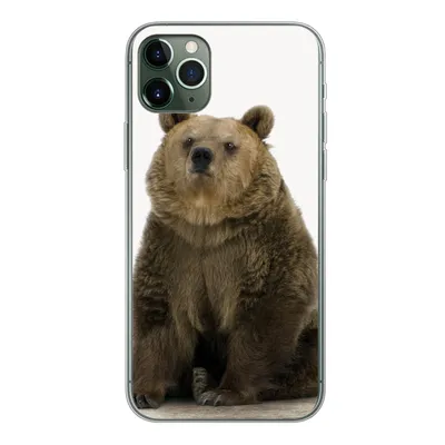 Produktbild von MuchoWow® Handyhülle Schutzhülle Hülle für iPhone 11 Pro Max Braunbär - Tiere - Bär - Niedlich - Jungen - Mädchen Silikon Softcase Handy Hülle - Schutz