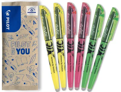 Immagine prodotto di PILOT FriXion Light set di 6 evidenziatori - 3,3 mm, cancellabili, colori neon