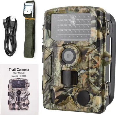 Produktbild von Wildkameras 2,7 K High Clear Jagd-Wildkamera Nachtsicht 120 ° Weitwinkel 0,3 S Trigger IP65 Wasserfeste Outdoor-Wildkamera