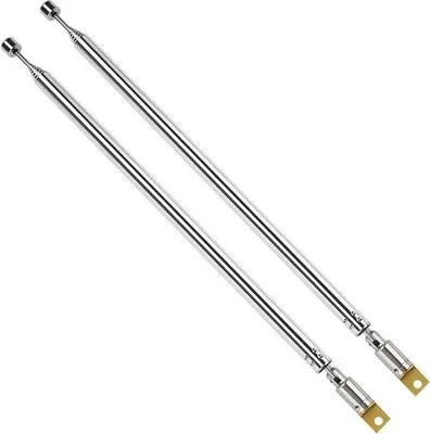 Immagine prodotto di 2 pezzi 100 cm 7 antenne telescopiche per la ricezione TV radio DAB-FM/AM stereo.