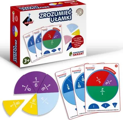 Zdjęcie produktu dla Zabawka edukacyjna Pomoc dydaktyczna do nauki ułamków