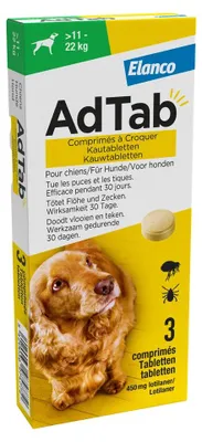 Productafbeelding van Adtab Hond Kauwtabletten - 3 tabletten 11 - 22KG
