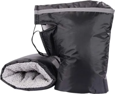 Immagine prodotto di Muffe per le mani – Guanti da ciclismo extra imbottiti – Marca: [nome del marchio] – Nero – Per biciclette, monopattini e scooter – Comodi scaldamani