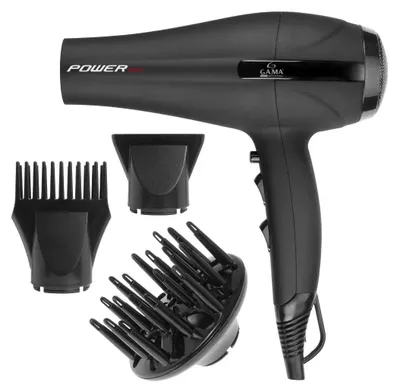 Immagine prodotto di GA.MA GH2651 Asciugacapelli Power Ion 2200 W con 2 Bocchette e 1 Diffusore Nero