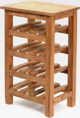 Produktbild von Burgos | 69cm, Mahagoni Massivholz, 12 Flaschen | Natur Flaschenregal, Holz Weinständer, Weinhalter, Flaschen Aufbewahrung