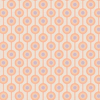 Immagine prodotto di Profhome 395375-GU Carta da parati retrò geometrica beige arancione rosa lilla 4,5 m2