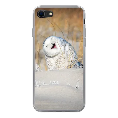 Produktbild von MuchoWow® Handyhülle Schutzhülle Hülle für iPhone SE 2022 Eule - Schnee - Düne Silikon Softcase Handy Hülle - Schutzhülle