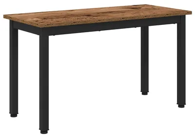 Zdjęcie produktu dla Nowoczesna drewniana ławka z metalowymi nogami, wymiary: 80 x 35 x 45 cm