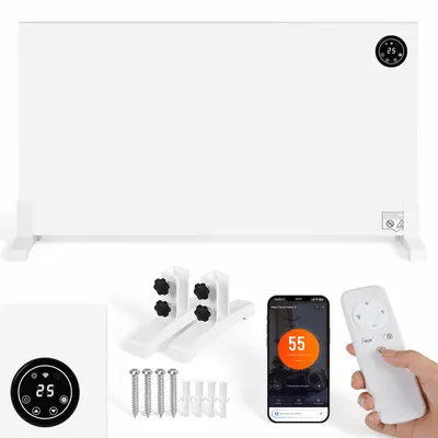 Produktbild von Eikuavons 1000 W Hybrid-Infrarotheizung mit WLAN, Touch und Fernbedienung